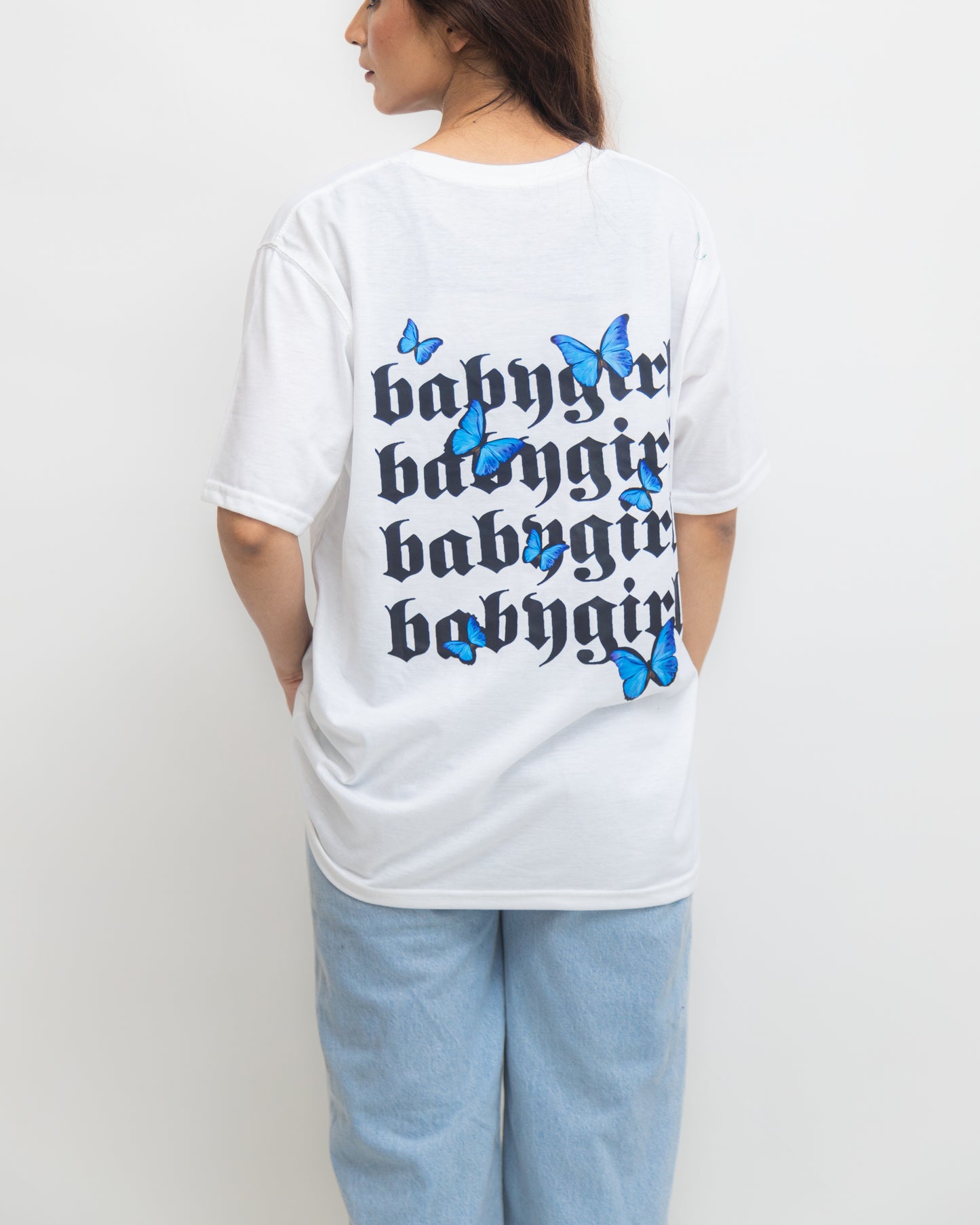 Baby Girl Butterfly Over size Tee