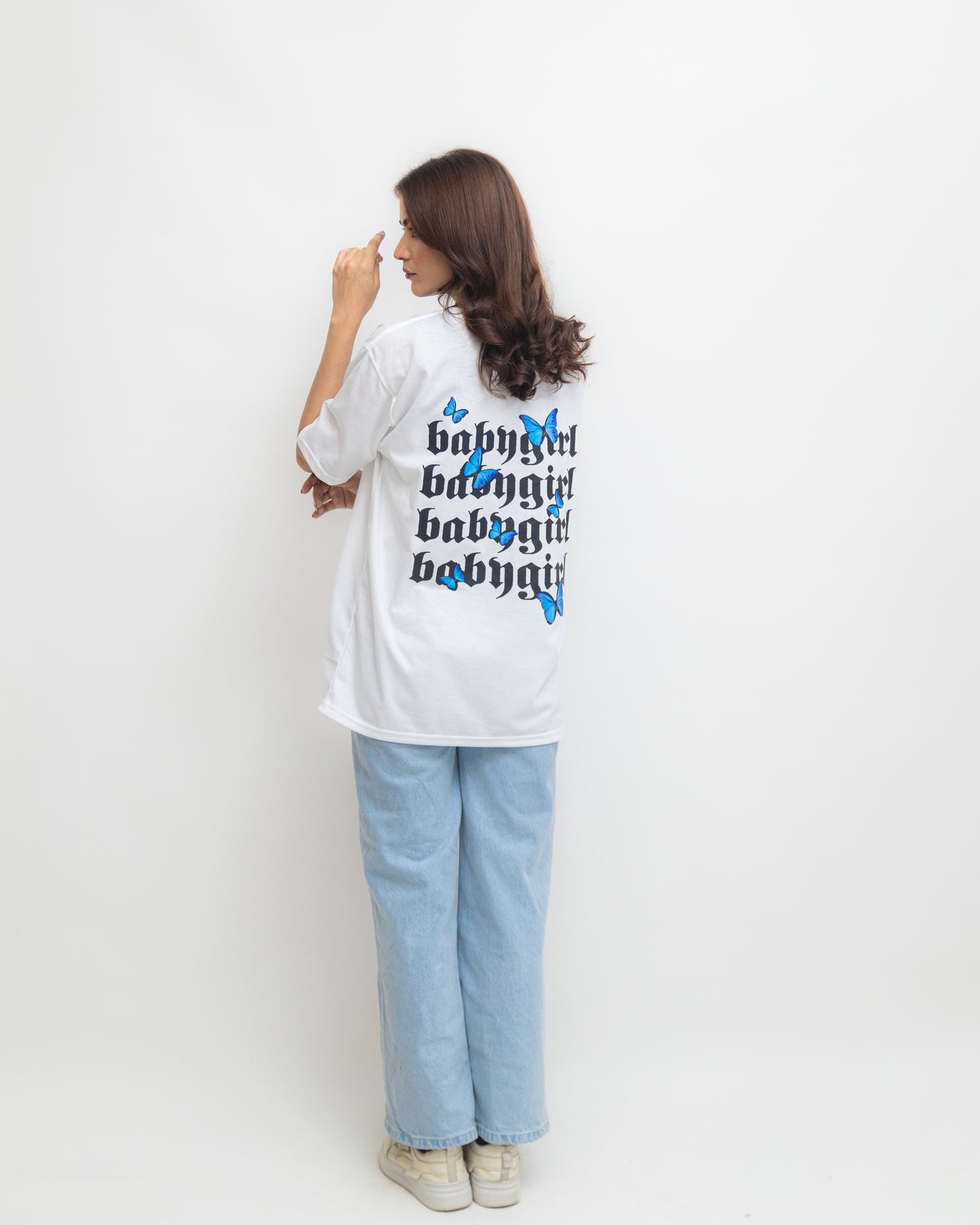 Baby Girl Butterfly Over size Tee