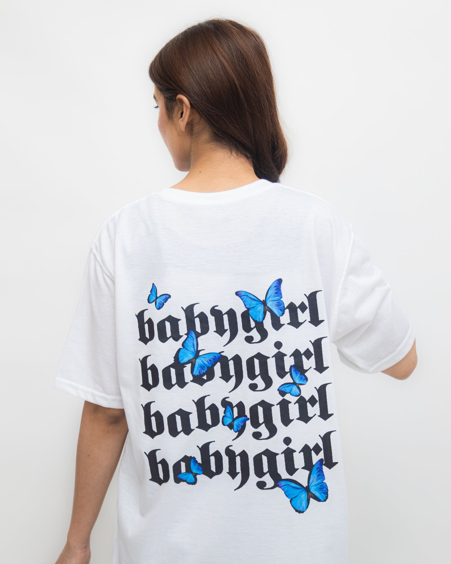 Baby Girl Butterfly Over size Tee