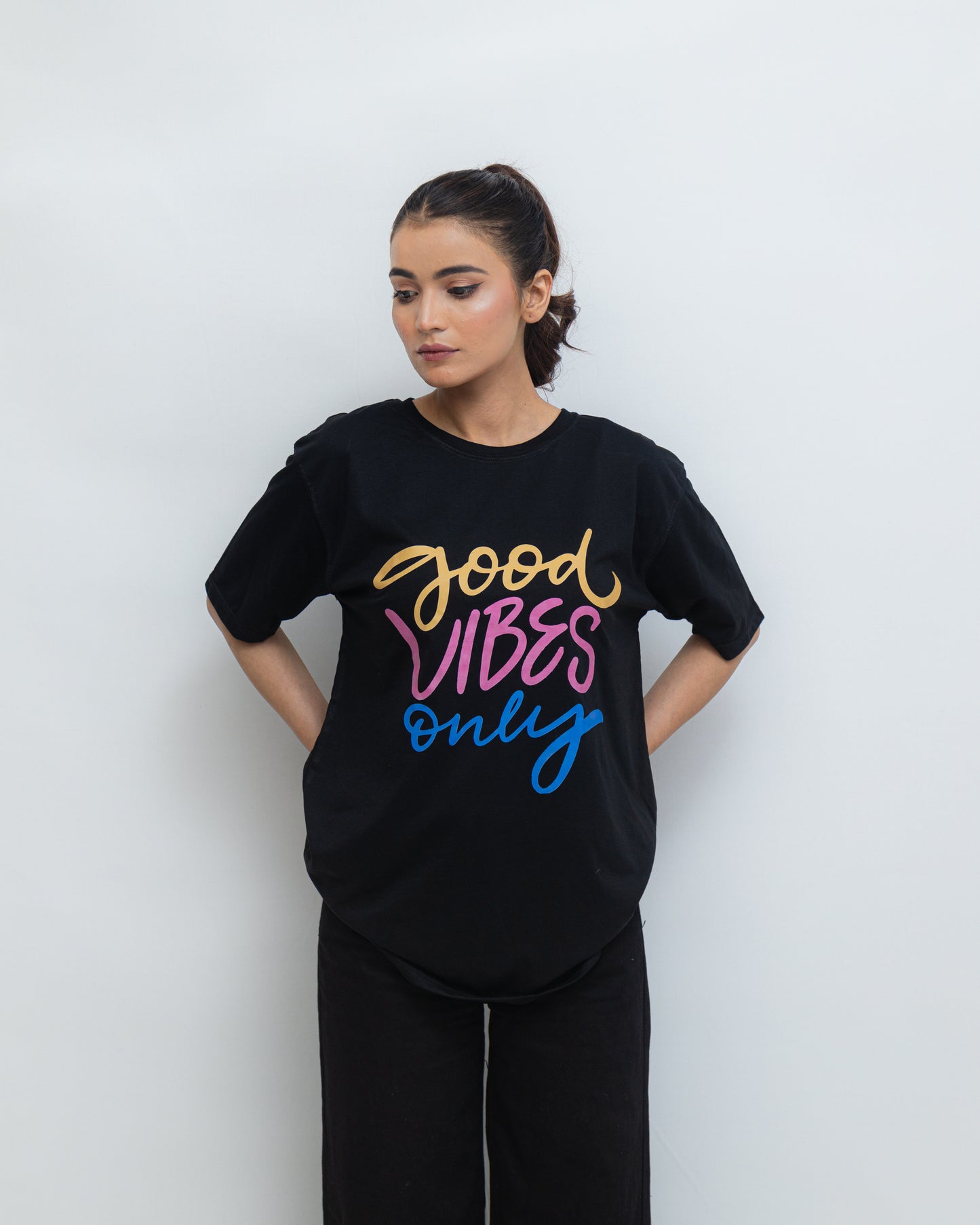 Good vibes Over Size Tee