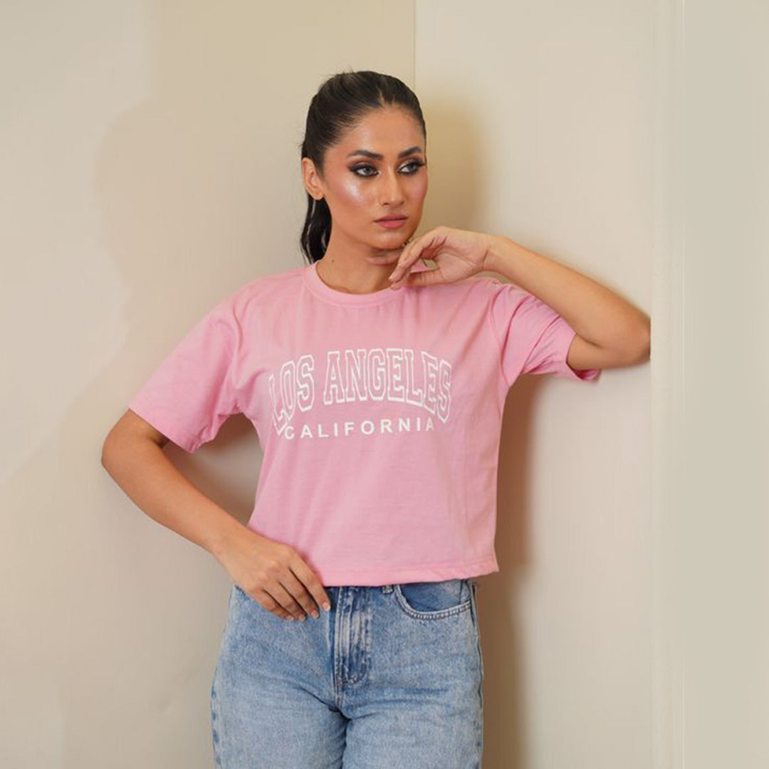 Pink Los Angeles Croptop