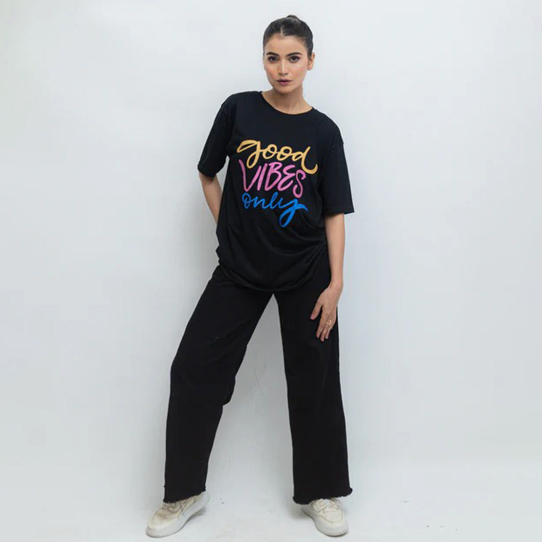 Good vibes Over Size Tee