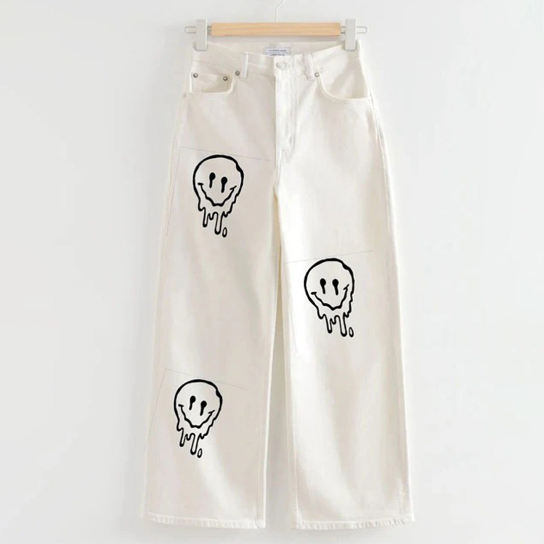 Emojies Wide Leg Denim Jeans