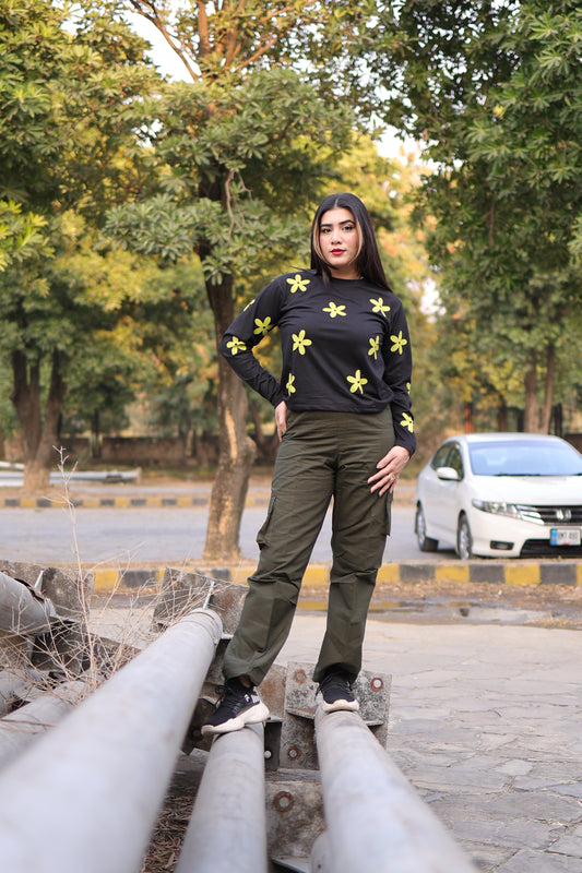 Olive Green Cargo Trouser