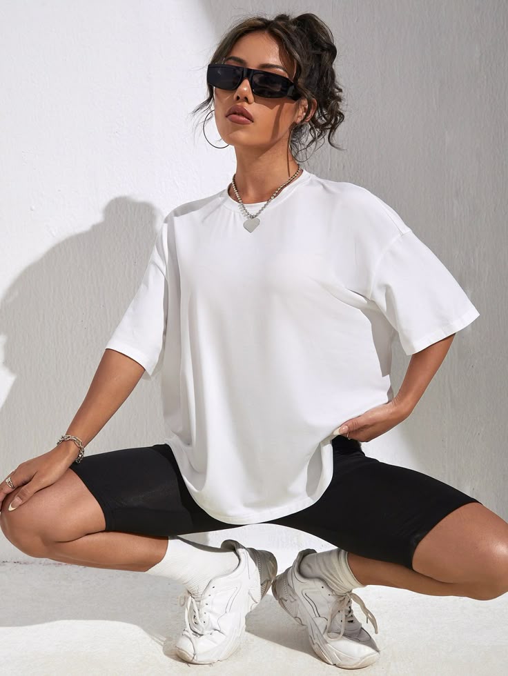 Basic white Over Size Tee