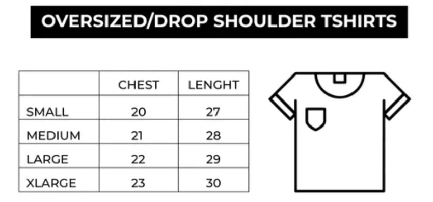 Size chart for Ferrari Dropshoulder Tee