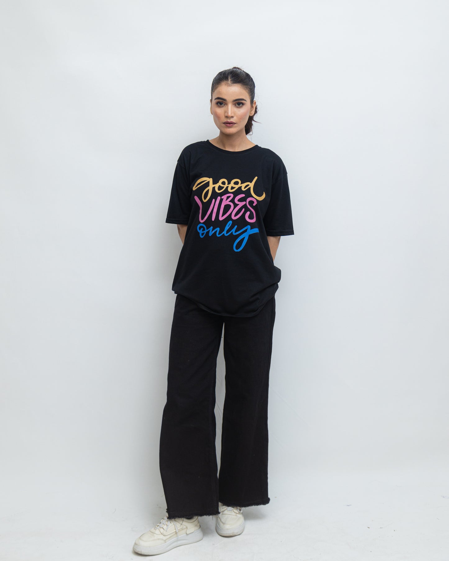Good vibes Over Size Tee