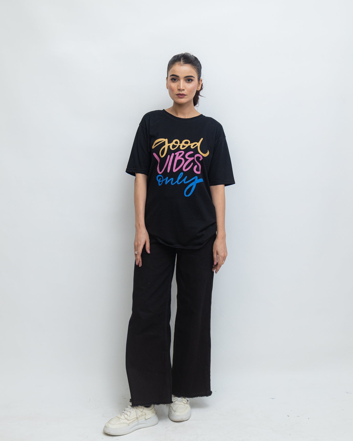 Good vibes Over Size Tee