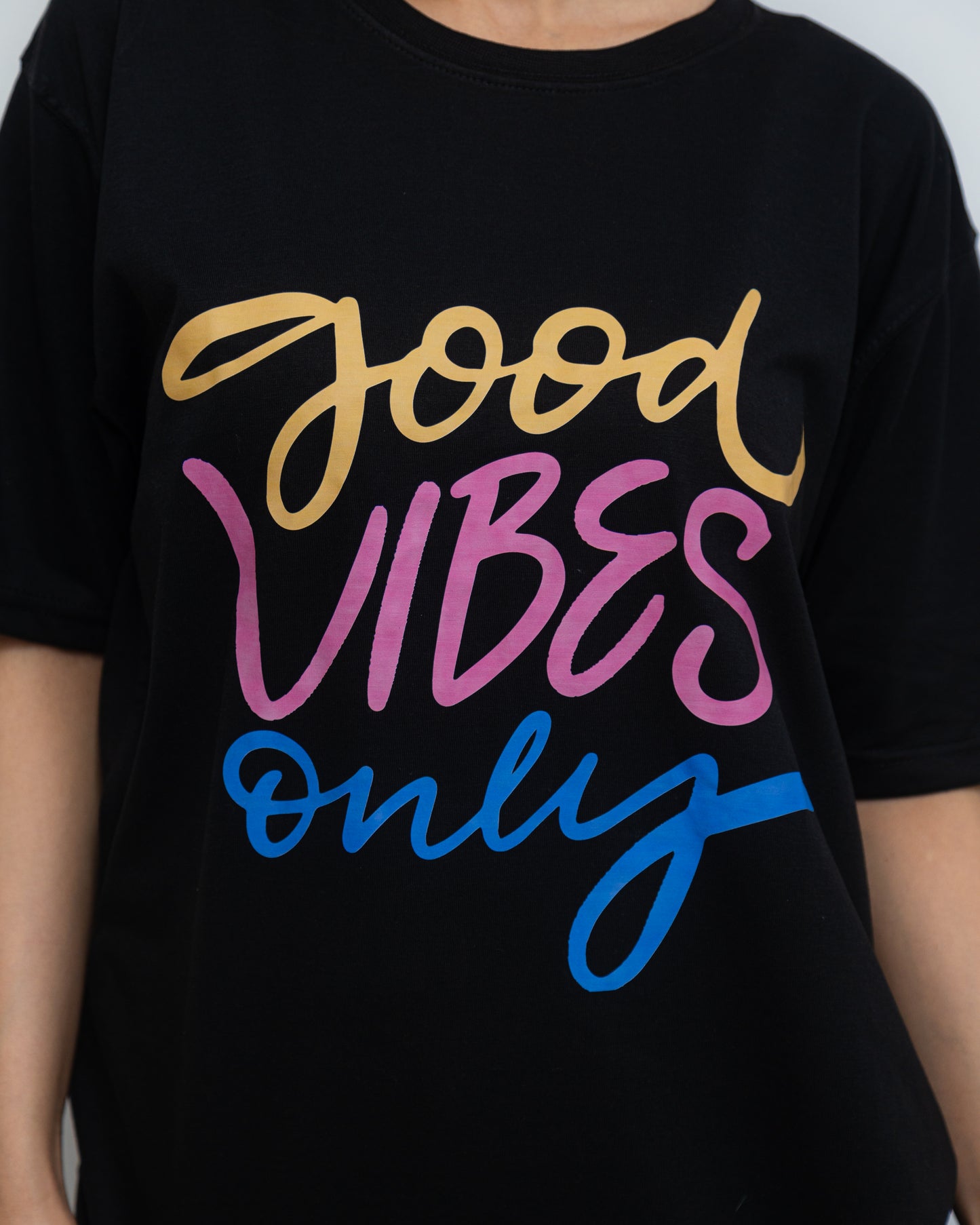 Good vibes Over Size Tee