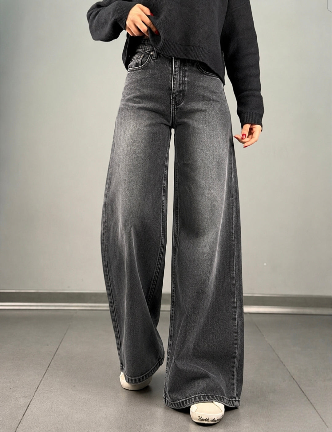 Grey Wide Leg