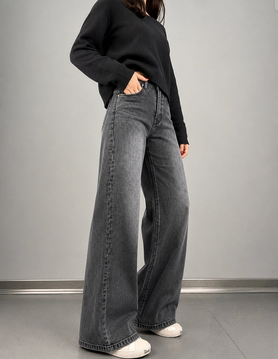 Grey Wide Leg