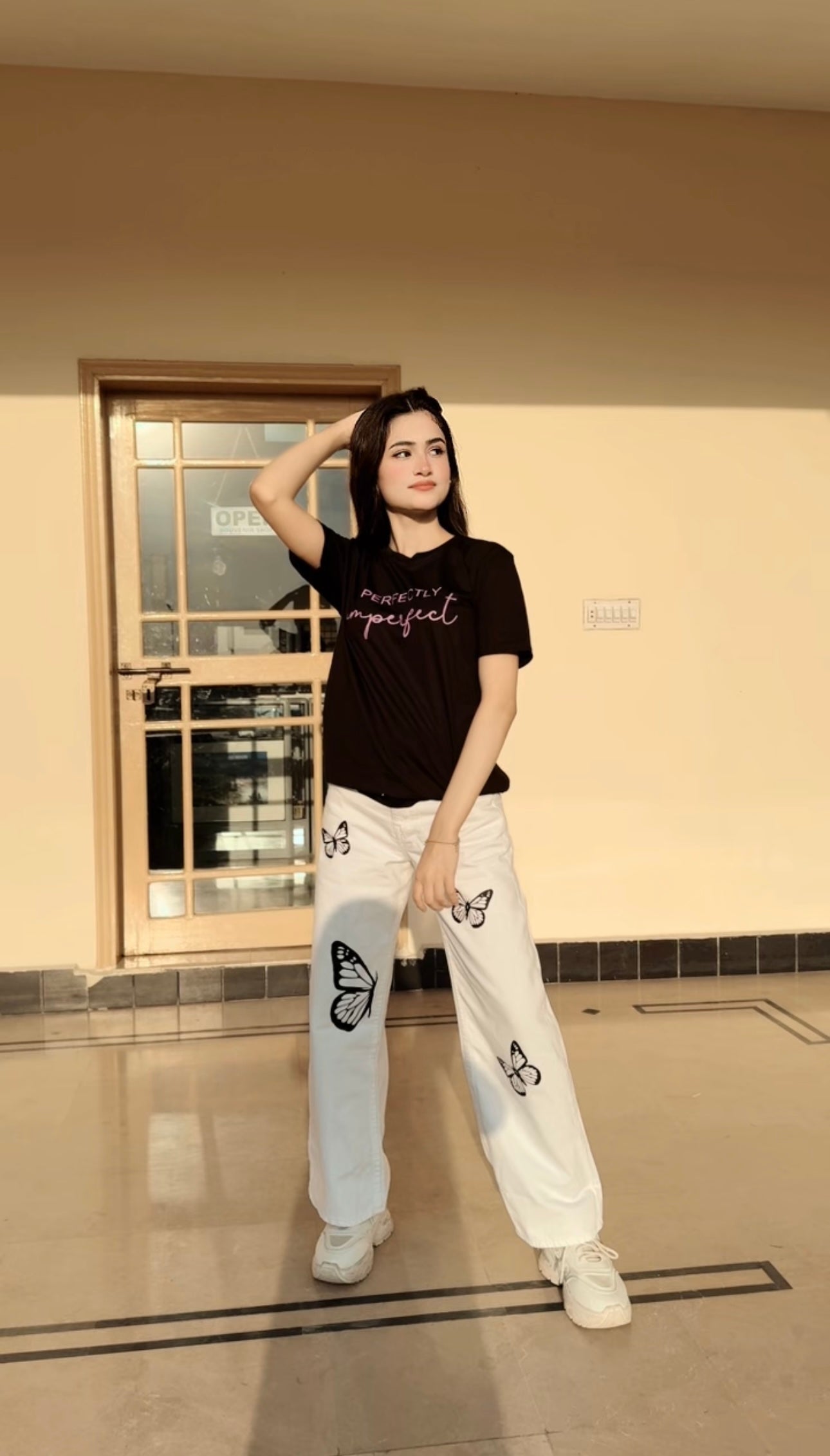 Butterfly Wide Leg Jeans