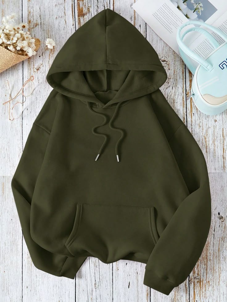 Basic Olive Green Hoodie
