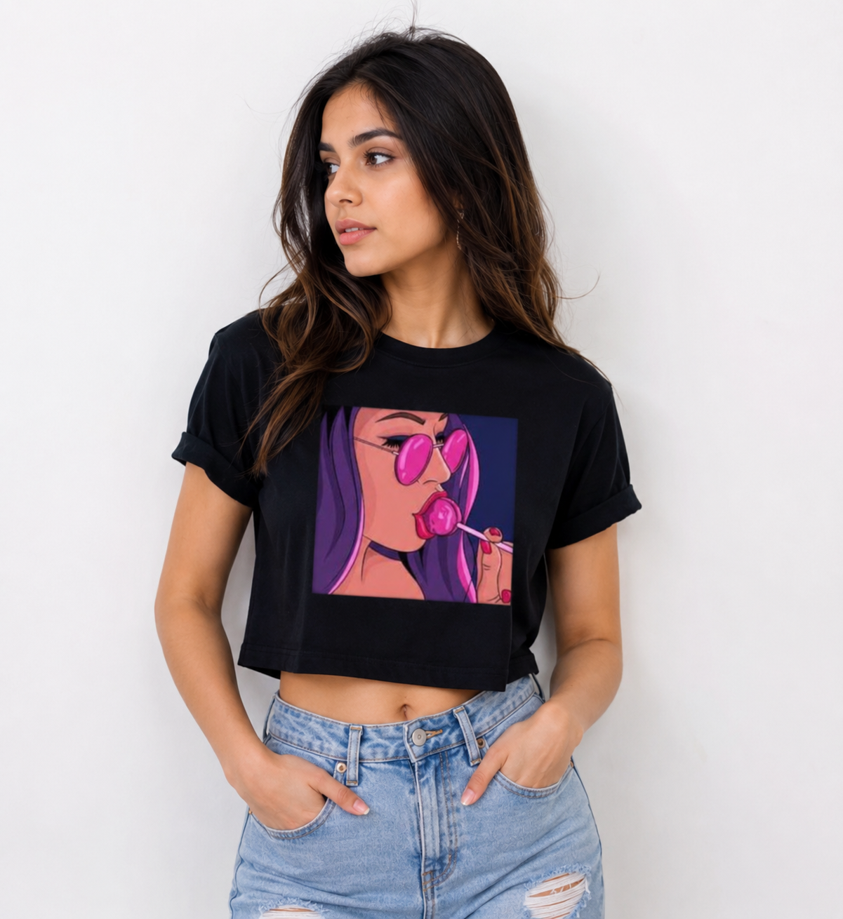 Purple Girl Croptop