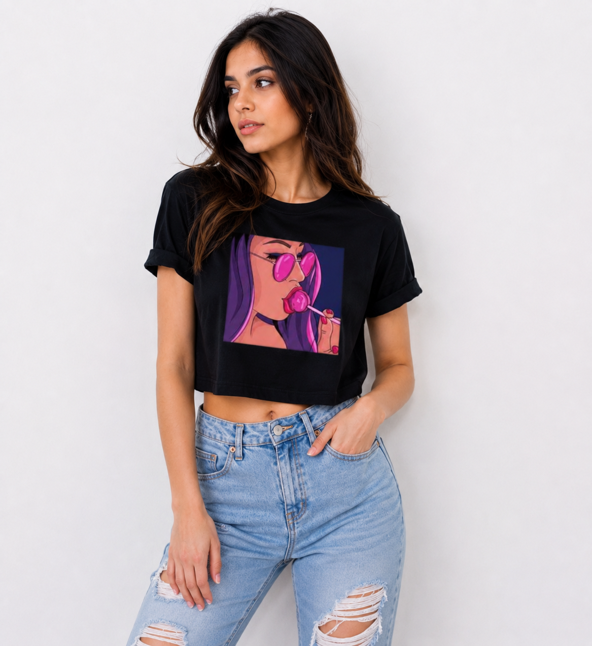 Purple Girl Croptop