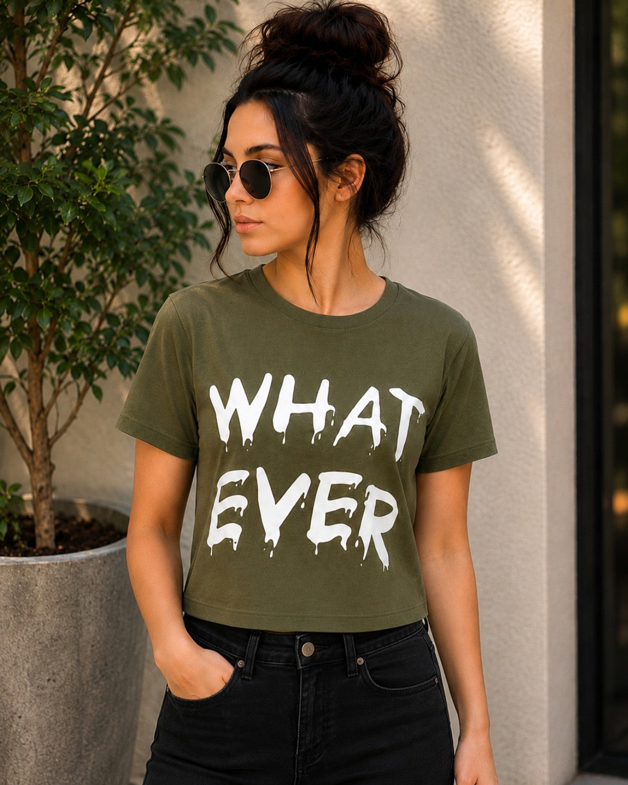 What Ever Crop Shirt