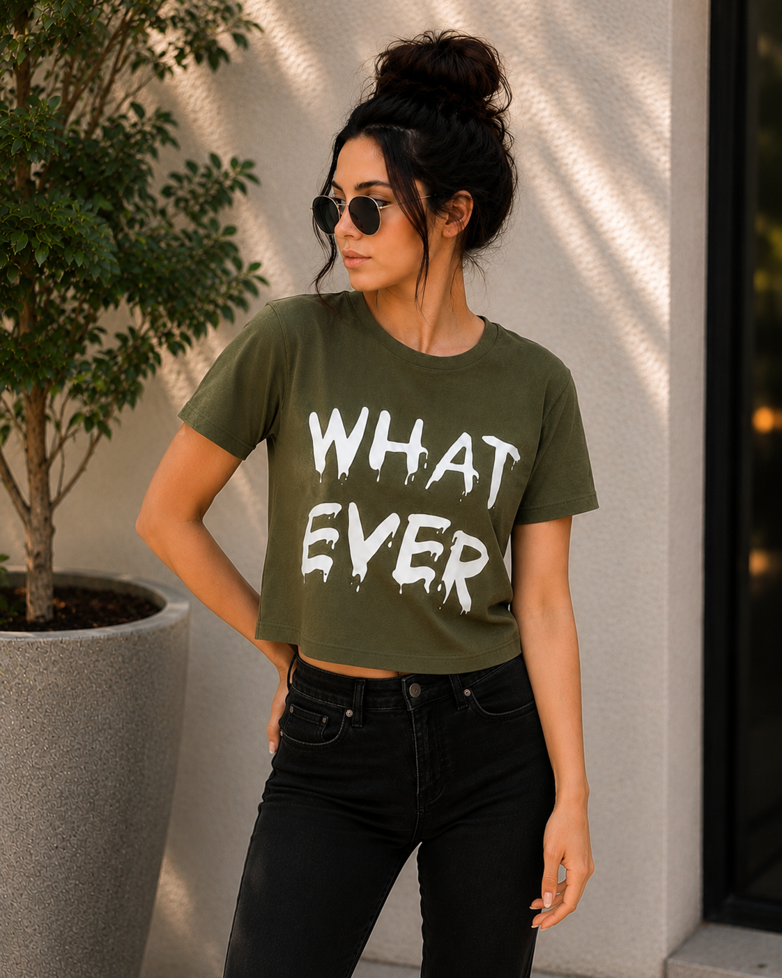 What Ever Crop Shirt