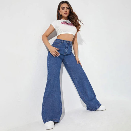Basic Wide Leg Denim Jeans