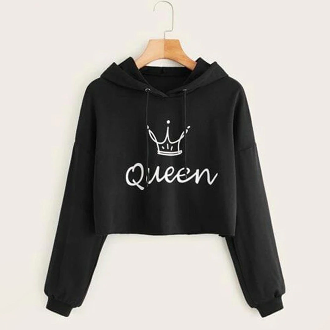Queen Crop Hoodie