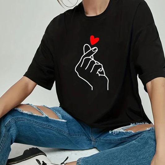 Love Charm  Drop Shoulder  Tee