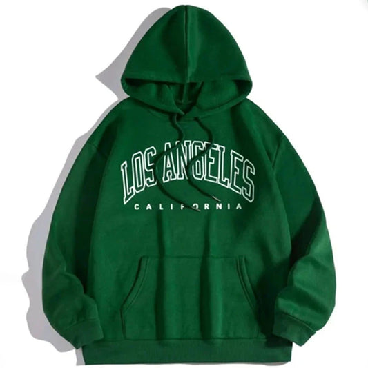 Los Angeles California Olive Green Hoodie