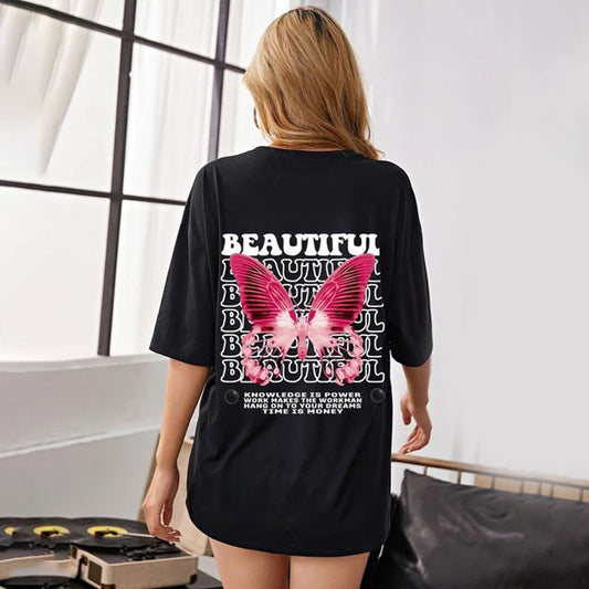 Butterfly  Drop shoulder Tee