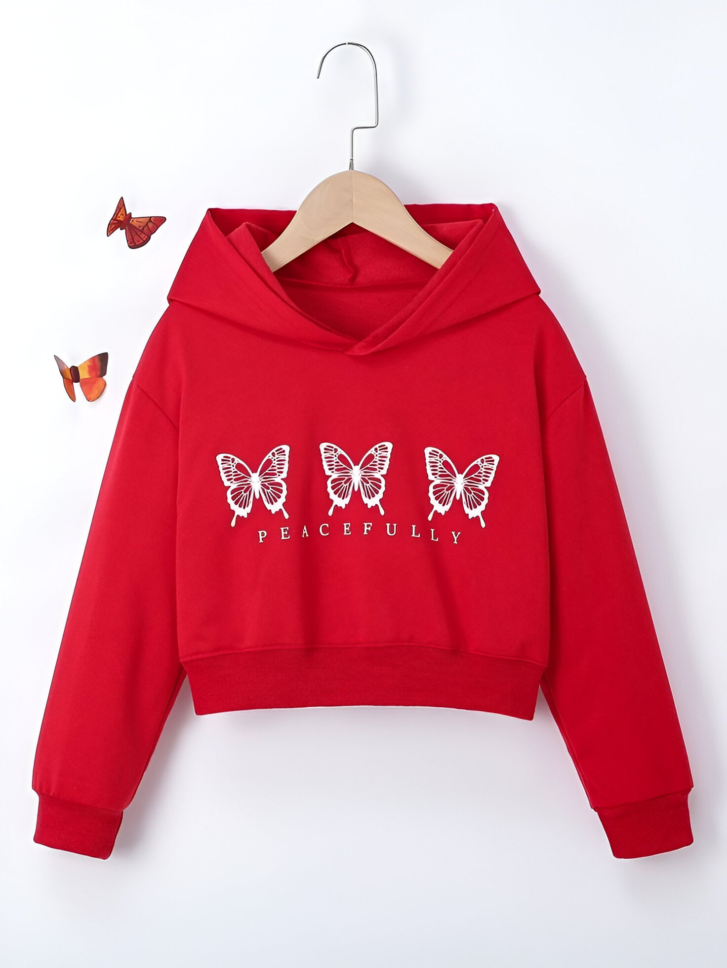 Butterfly Crop Hoodie