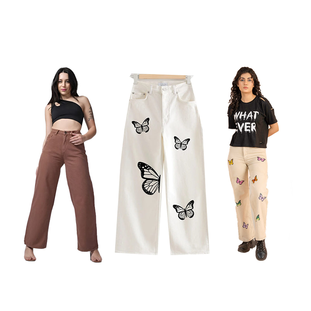 Wide Leg Jeans Pack OF 3 Set - 3