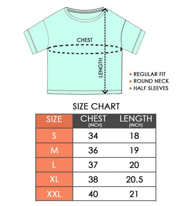 Size chart for Sketch Heart logo